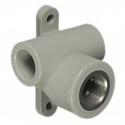 Настенный тройник (сквозное колено) 25 х 1/2" (ВР) PP-R FV-PLAST серый